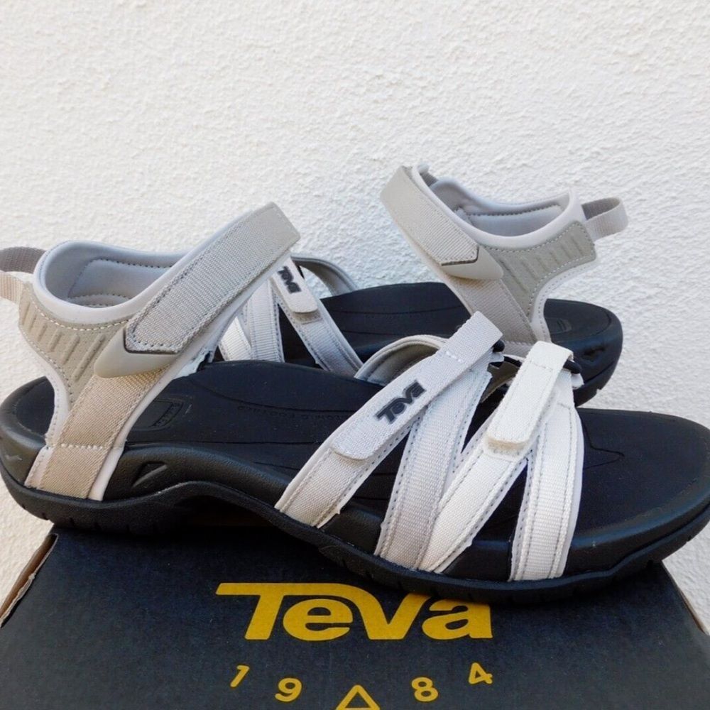 TEVA TIRRA BLACK/ BIRCH MULTI STRAPPY SPORT SANDALS 9.5